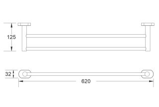 Полотенцедержатель Shevanik SG5127 хром