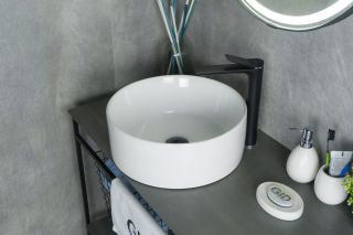 Раковина Gid N9011 51105 накладная белая 40x40x15