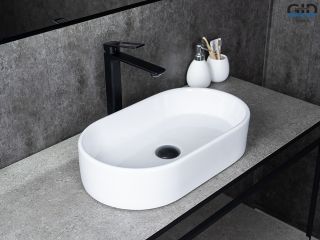 Раковина Gid N9020 51209 накладная белая 52.5x30.5x11.5