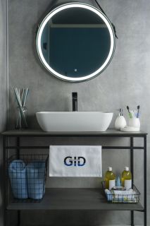 Раковина Gid N9047 51184 накладная белая 55x42x15