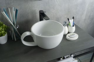 Раковина Gid N9055 51186 накладная белая 40x30x18