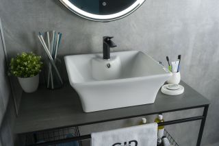 Раковина Gid N9108 51121 накладная белая 49x41x19