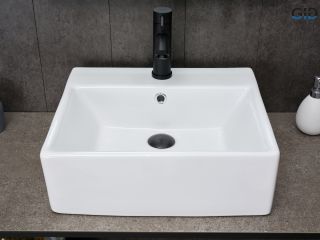 Раковина Gid N9145 51214 накладная белая 45.5x40x15