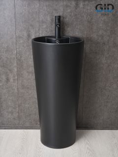 Раковина Gid Nb131bm 81120 накладная черная матовая 40x40x84