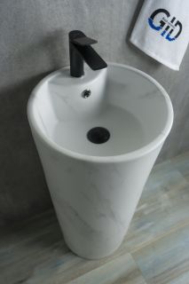 Раковина Gid Nb131ws 81111 накладная под камень матовый 40x40x84