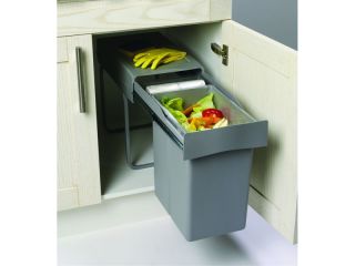 Система сортировки мусора Alveus ALBIO 1090334 20 1X21 L+0,5 L серый пластик