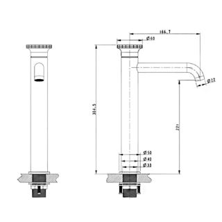 Смеситель для раковины Bronze de Luxe 9008W-G, белый/зеленый
