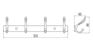 Крючки РМС A5028 хром