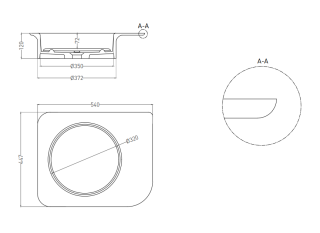 Накладная раковина Salini Ninfea 02 S-Stone 110521MRF 54см RAL полностью