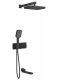 Душевая система Rose R1095H с термостатом чёрный матовый