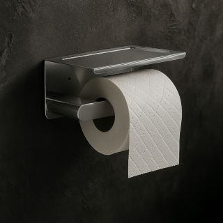 Держатель для туалетной бумаги с полочкой Knotlor PH102C, хром