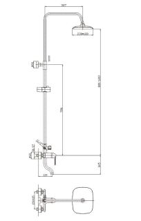 Душевая стойка Haiba HB2405 хром