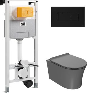 Комплект унитаза с инсталляцией Point Вега 879235pKA03+PN41711GM с сиденьем Микролифт