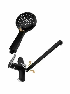 Смеситель для ванны и душа Frap F2249-6 черный хром