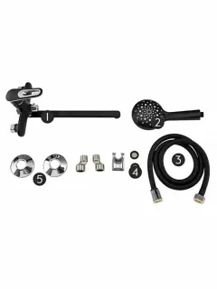 Смеситель для ванны и душа Frap F2249-6 черный хром