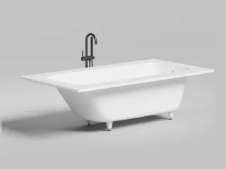 Ванна из искусственного камня Salini Orlanda Plus Kit S-Stone 102124M 190x100см белый матовый