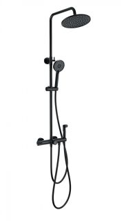 Душевая стойка Wonzon & Woghand WW-B3097-A-MB с термостатом чёрный матовый