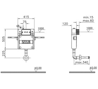 Скрытая система смыва  VitrA Rapid 762-1740-01