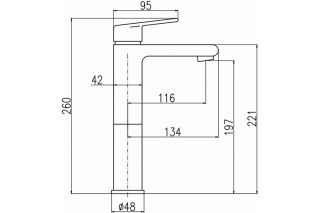 Смеситель для раковины Rav Slezak Colorado CO130.5CMATZ Черный