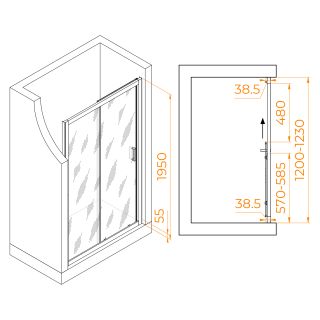 Душевая дверь RGW PA-016 350801612-11 120см хром