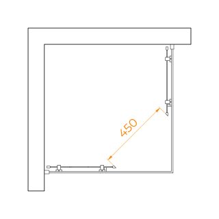 Душевой уголок RGW PA-030B 3508103088-14 80x80см чёрный