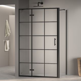 Душевой уголок RGW PA-77B L (PA-07B L + Z-050-2B + держатель O-204B) 41087722-084L 120x120см чёрный