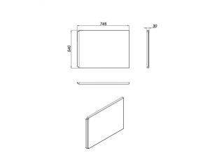 Панель Cersanit для ванны боковая VIRGO 75 белый