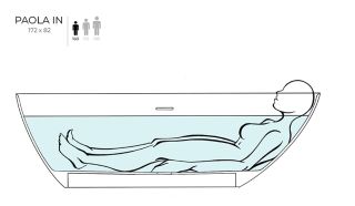 Ванна из искусственного камня Salini Paola In S-Stone 101612SM 172x82см белый матовый