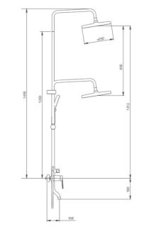 Душевая стойка Splenka S50.24.06 чёрный