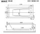 Гидромассажная ванна Whitecross Wave 0101.180080.100.RELAX.BR 180x80см Relax бронза