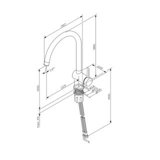 Смеситель для кухни Am.Pm Func F8F07022 черный
