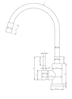 Смеситель для кухни ESKO Snake K44 W белый