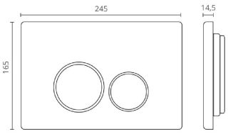 Кнопка смыва Ctesi Round BK0202129 бронза
