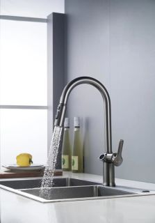 Смеситель для кухни с индикатором температуры Knotlor KN-100/GM, вороненая сталь