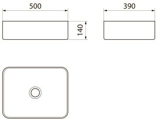 Раковина Point Меркурий PN43832GM 50см графит