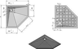 Поддон из камня Vincea VST-4SP9090W, 900*900, белый матовый