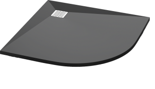 Поддон литьевой GOOD DOOR Essentia R ЧЕРНЫЙ 100x100