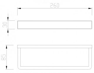 Полотенцедержатель ABBER Westen AA1753B 26см чёрный матовый