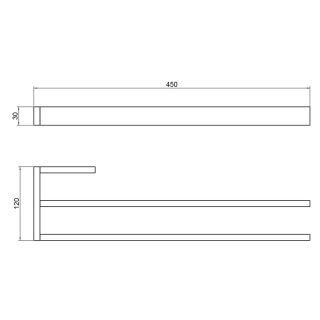 Полотенцедержатель двойной Timo Petruma 15252/17 золото матовое