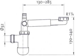 preloc 300-series сифон плоский