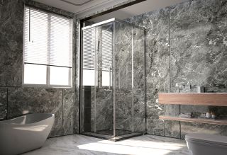 Душевой уголок Veconi Premium Trento PTC-SP-30CH, 1300х900x2000, хром, стекло прозрачное