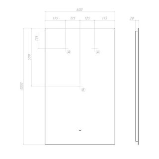 Зеркало с подсветкой Vigo Quadro Comfort 144 60 см