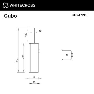 Ёршик подвесной WHITECROSS Cubo CU2472NIB брашированный никель