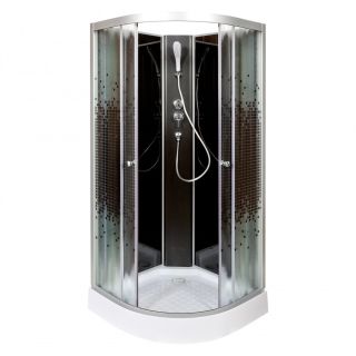 Душевая кабина Deto L 809 N без крыши BLACK 90х90х200 см