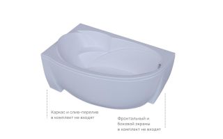 Акриловая ванна Aquatek Бетта BET160-0000169 160 см левая