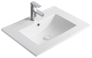 Раковина Gid 9060e 71101 встраиваемая сверху белая 61x46.5x17