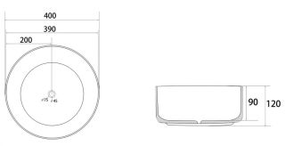 Раковина ABBER Bequem AC2109MB 40см чёрный матовый
