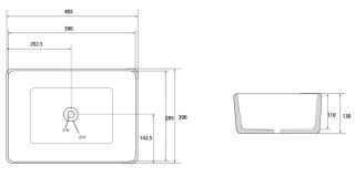 Раковина ABBER Rechteck AC2213MG 40см серый матовый