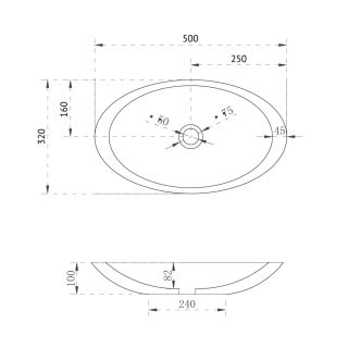 Раковина ABBER Kristall AT2810Topas 50см оранжевый
