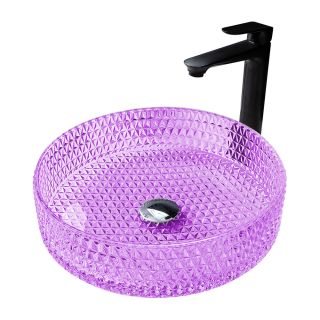 Раковина стеклянная ABBER Glas AK2301P 40см фиолетовый